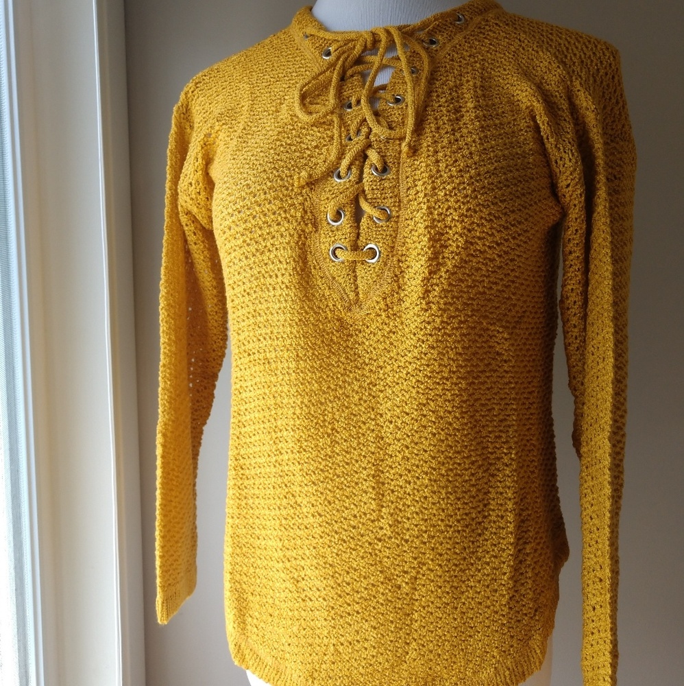 Mustard Yellow Long Sleeve Top - NWT - Picture 2 of 16